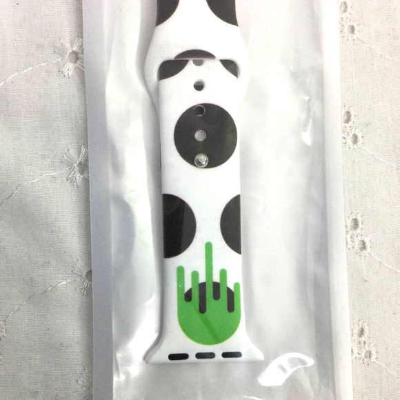 Black White Smart Watch Silicone Adjustable Watch Band - Picture 2 of 6